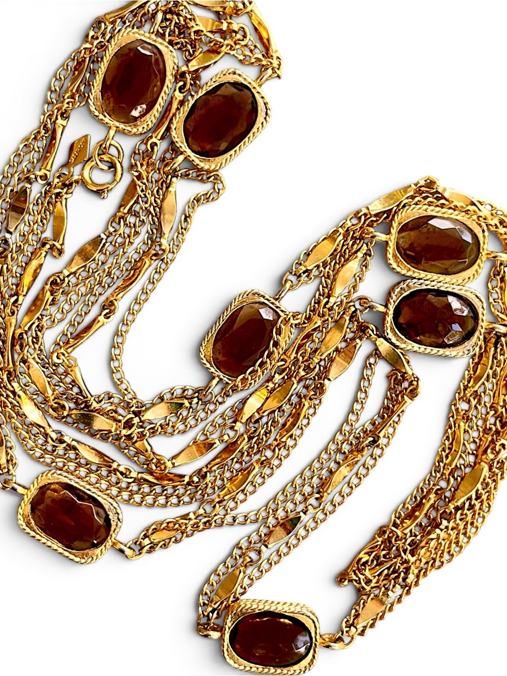Vintage 1967 Sarah Coventry "Golden Embers" Sautoir Necklace